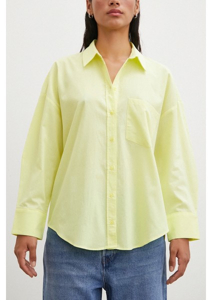 Regular Fit Poplin Gömlek Sarı fiyatları