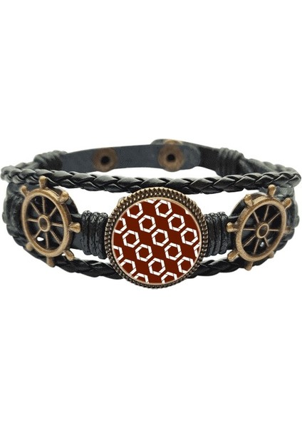 Arkadaşlar Circle Picture Seal Patterns Lear Braided Ocean Bracelet Wristband (Yurt Dışından)