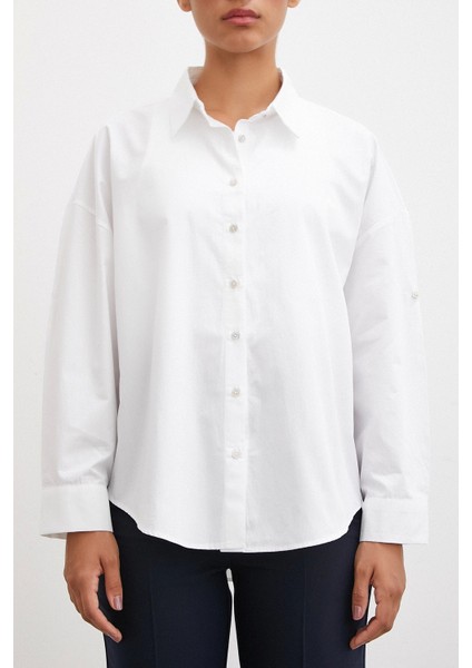 Kol Apoletli Gömlek Beyaz indirimleri