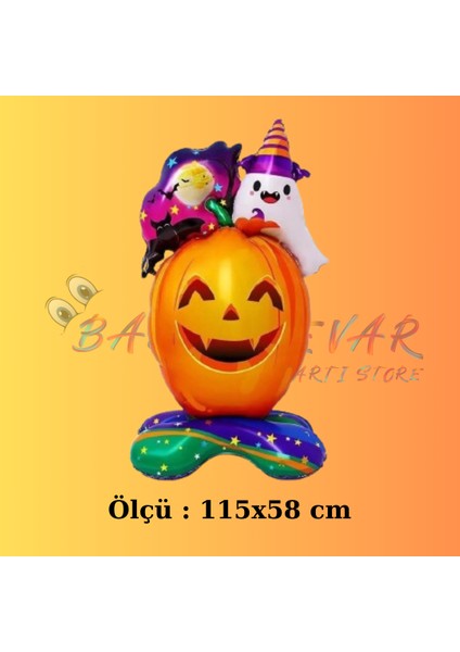 Halloween Balkabağı Folyo Balon 115X58 cm