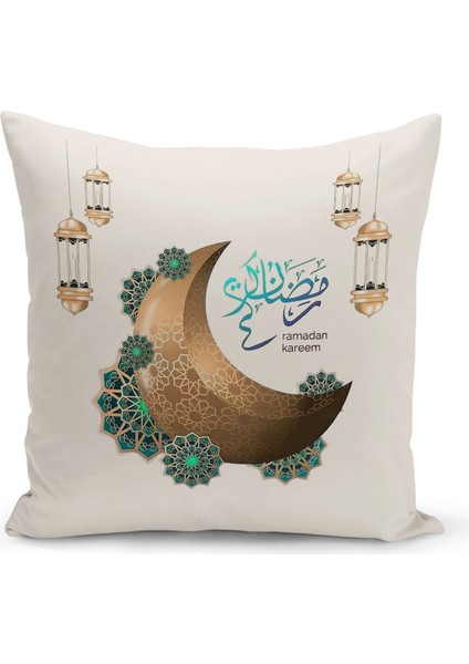 Ramazan Serisi Çift Tarafı Dijital Baskılı 4'lü Kırlent Kılıfı Seti (Ramadan Cushion Cover Set) modelleri