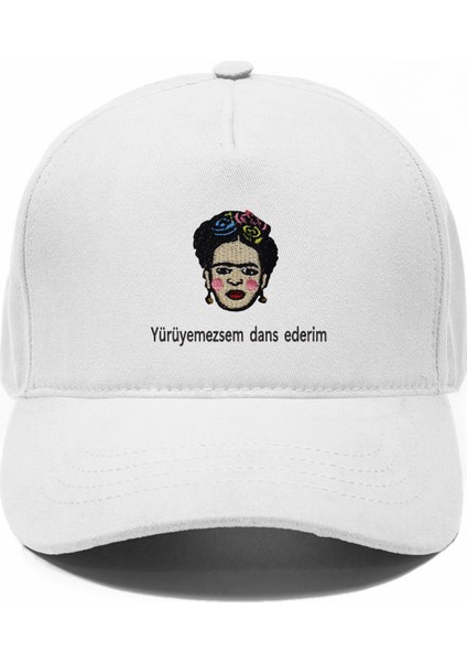 Frida Kahlo ''yürüyemezsem Dans Ederim'' Işlemeli Şapka