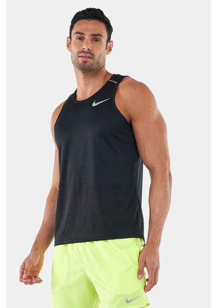 Miler Dri Fit Running Tank Top Black Erkek Koşu Atleti Siyah