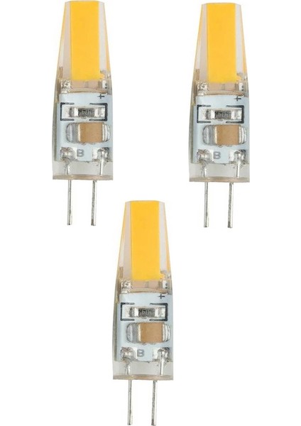 3 Adet 2,5W 220V G4 Duy LED Kapsül Ampul 3000K Günışığı Işık KES008