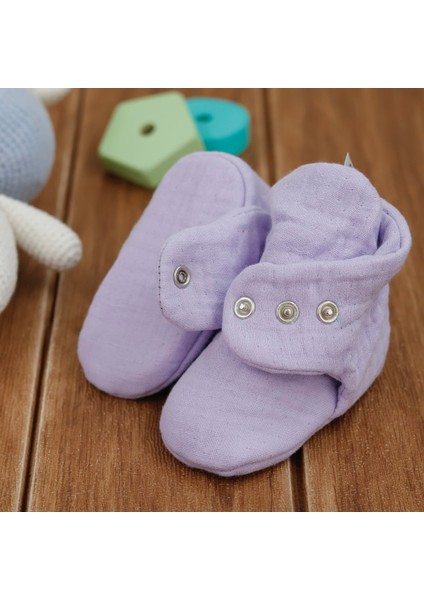 Müslin Bebek Patiği, Organik Pamuk, Yenidoğan Pandufu, Lila fiyatları