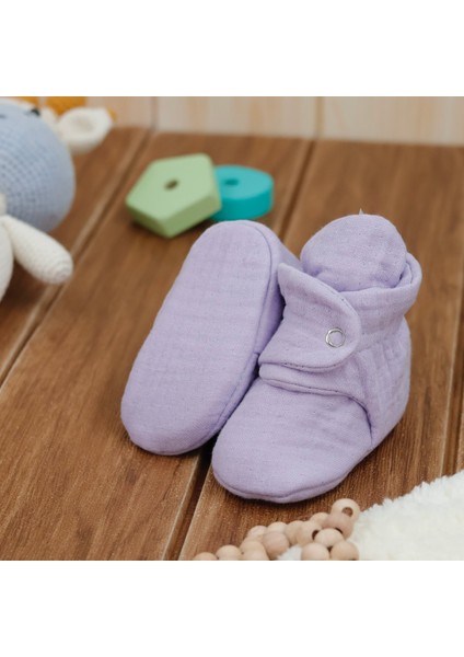 Müslin Bebek Patiği, Organik Pamuk, Yenidoğan Pandufu, Lila fırsatları