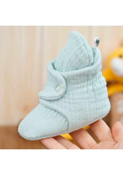 Müslin Bebek Patiği, Organik Pamuk, Yenidoğan Pandufu, Mint Yeşili