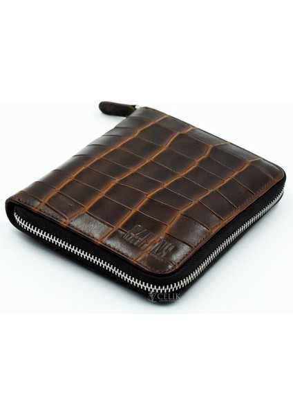 Crazy 6'lı Hakiki Deri Kalem Çantası Kroko K102