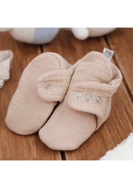 Müslin Bebek Patiği, Organik Pamuk, Yenidoğan Pandufu, Bej fiyatları