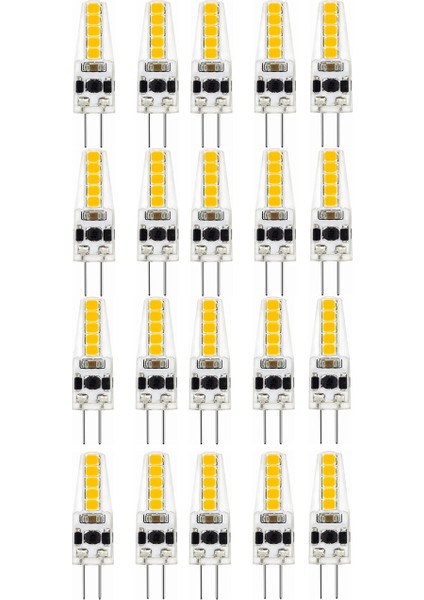 20 Adet 1,5W 220V G4 Duy LED Kapsül Ampul 3000K Günışığı Işık KES006