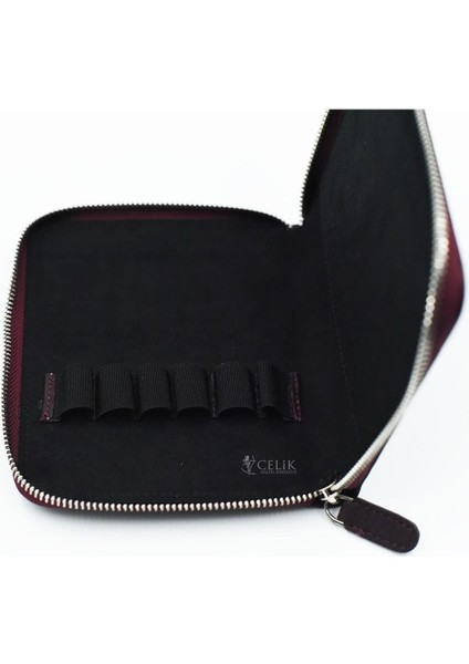 Deri 6'lı Kalem Kılıfı Acı Kahve K83 fırsatları