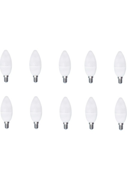 10 Adet 8W E14 6500K Beyaz Işık LED Buji Ampul KES209-B