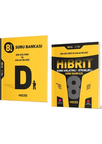 8. Sınıf Din Kültürü ve Ahlak Bilgisi Soru Bankası - Hibrit Soru Bankası (Konu Anlatımlı - Etkinlikli)
