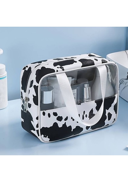 Su Geçirmez Seyahat Makyaj Çantası Çok Amaçlı Desenli Şeffaf Plaj Deniz Havuz Kişisel Bakım Kozmetik Çantası
