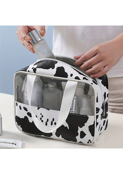 Su Geçirmez Seyahat Makyaj Çantası Çok Amaçlı Desenli Şeffaf Plaj Deniz Havuz Kişisel Bakım Kozmetik Çantası modelleri