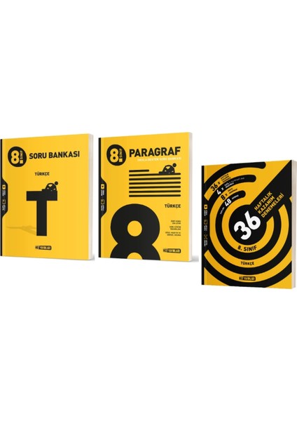 8. Sınıf Türkçe Soru Bankası - Paragraf Soru Bankası - 36 Haftalık Deneme