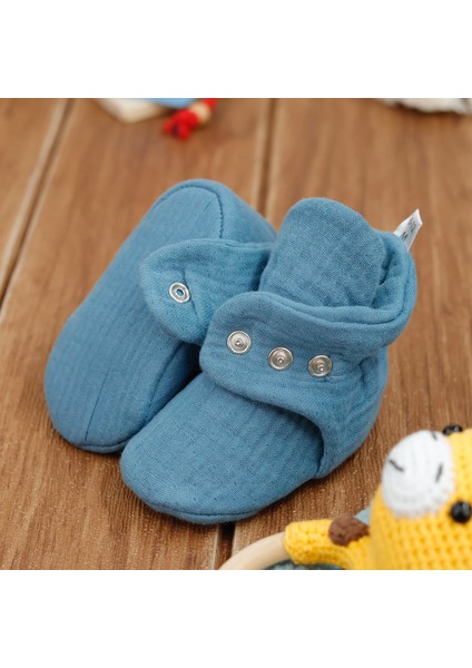 Müslin Bebek Patiği, Organik Pamuk, Yenidoğan Pandufu, Koyu Mavi fiyatları
