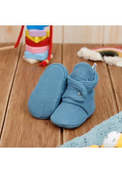 Müslin Bebek Patiği, Organik Pamuk, Yenidoğan Pandufu, Koyu Mavi fırsatları