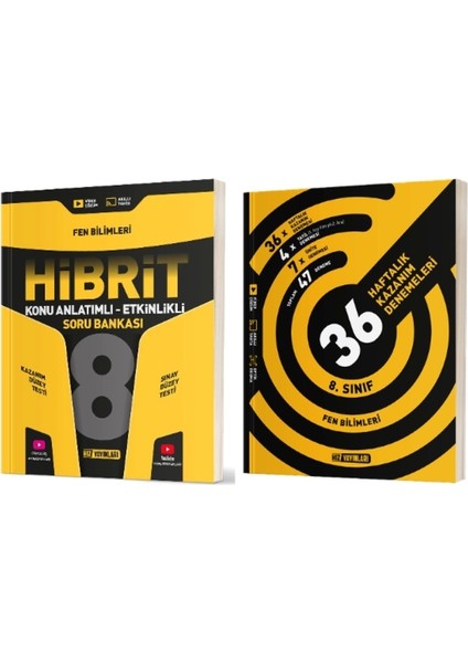 8. Sınıf Fen Bilimleri Hibrit Soru Bankası - 36 Haftalık Deneme