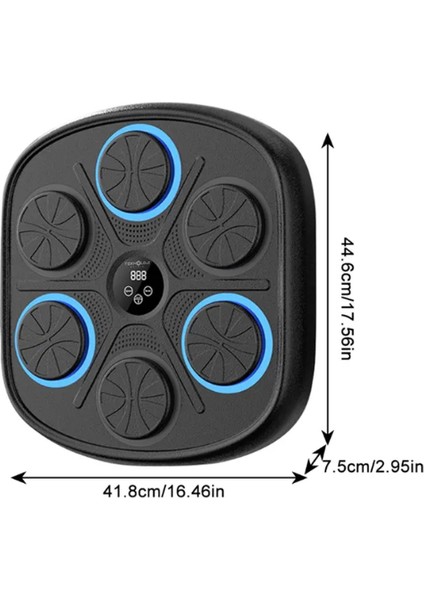 Mercitech Boks Standı Yumruk Sayan Boks Makinesi Blut Hop Rgb Müzikli Genç Yetişkin Eldiven Hediyeli(BÜYÜK BOY)