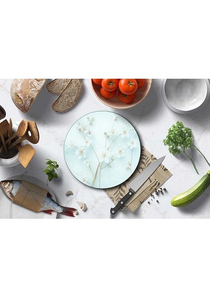 Cam Kesme Tahtası Yapay Güller Çap 32 cm fiyatları
