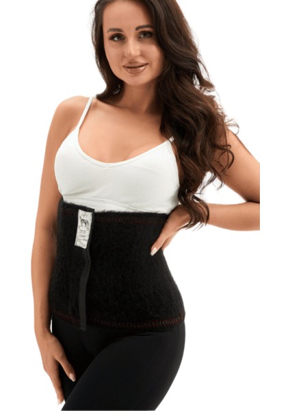 Siyah Cırtlı Termal Yün Bel Korse - Isıtır - Sıcak Tutar - Destekleyici modelleri