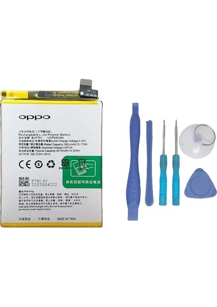 Oppo Reno 4 LITE - BLP791 - Batarya Pil Sıfır Orijinal + TAMİR SETİ