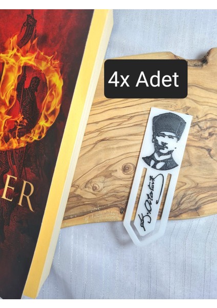 3D Atatürk Baskılı ve Imzalı Kitap Ayracı