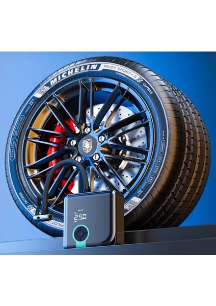 Araba Hava Kompresörü Dijital Ekranlı Taşınabilir Lastik Şişirme Hava Pompası Powerbank fiyatları