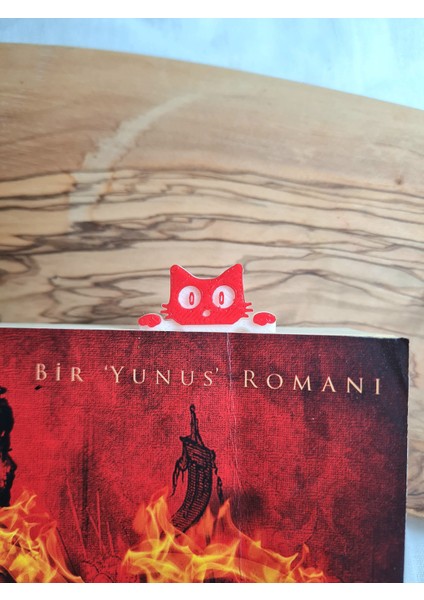 3D Renkli Kedili Kitap Ayracı