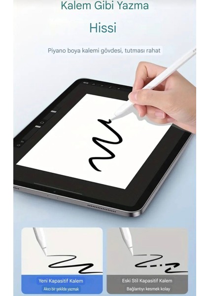 Epen02 Tablet Kalemi Samsung Huawei Lenovo Xiaomi Universal Stylus Android İçin Genel Olarak Uyumlu Manyetik Orjinal CE/FCC/RoHS Lisanslı Type-C Girişli Hızlı Sağlam Orjinaldir