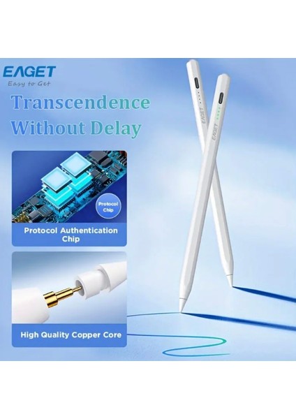Epen02 Tablet Kalemi Samsung Huawei Lenovo Xiaomi Universal Stylus Android İçin Genel Olarak Uyumlu Manyetik Orjinal CE/FCC/RoHS Lisanslı Type-C Girişli Hızlı Sağlam Orjinaldir