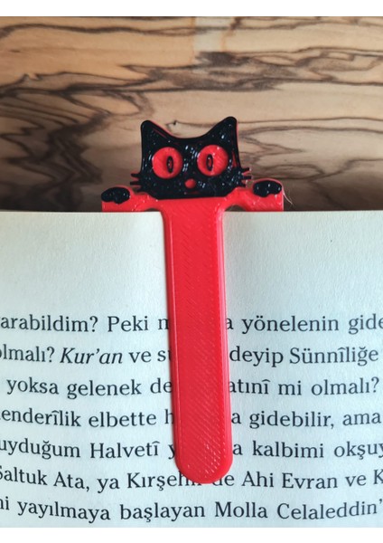 3D Renkli Kedi Kitap Ayracı