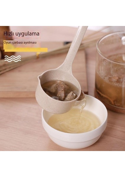 Buğday Samanı Yağ Ayırma Kaşığı Çorba Yağ Giderme Kaşık Çorba Yağ Ayırıcı Yağ Filtresi Yağ Ayırma Artefakt Sıyırma Yağı Artefakt Uzun (Yurt Dışından)