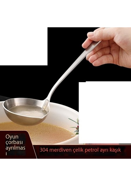 Paslanmaz Çelik Yağ Filtresi Kaşığı, Yağ Filtresi Yağ Kepçesi, Filtre Çorba Kaşığı, Güveç Kevgir, Yağ Çorbası Ayırma Kaşığı (Yurt Dışından)