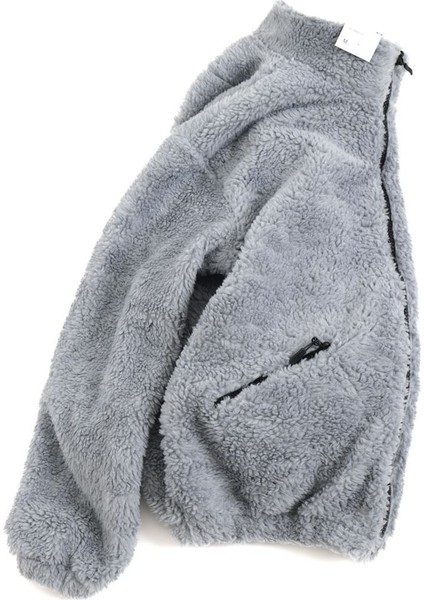 Peluş Wellsoft Dik Yaka Cepleri Fermuarlı Oversize Kesim Peluş Ceket fiyatları