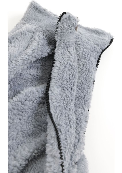 Peluş Wellsoft Dik Yaka Cepleri Fermuarlı Oversize Kesim Peluş Ceket indirimleri