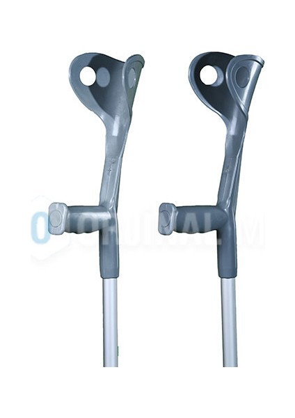 1 Çift Gri Kanedyen Koltuk Değneği Ayarlanabilir Dirsek Destekli Baston