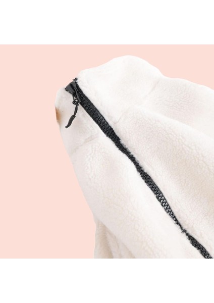 Peluş Wellsoft Dik Yaka Cepleri Fermuarlı Oversize Kesim Peluş Ceket indirimleri