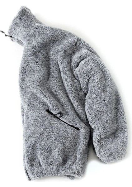 Peluş Wellsoft Dik Yaka Cepleri Fermuarlı Oversize Kesim Peluş Ceket modelleri