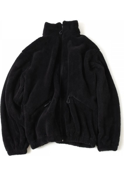 Peluş Wellsoft Dik Yaka Cepleri Fermuarlı Oversize Kesim Peluş Ceket modelleri