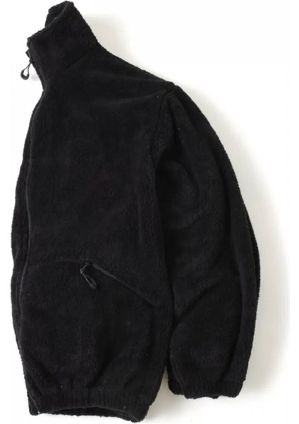 Peluş Wellsoft Dik Yaka Cepleri Fermuarlı Oversize Kesim Peluş Ceket indirimleri