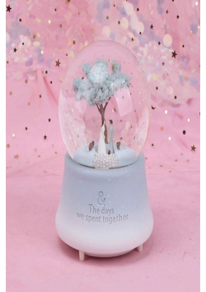 Romantik Aşıklar Büyük Boy Müzikli Işıklı Kar Küresi fiyatları