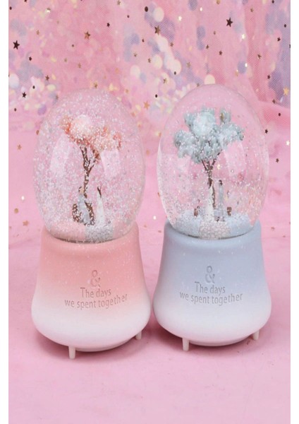 Romantik Aşıklar Büyük Boy Müzikli Işıklı Kar Küresi modelleri