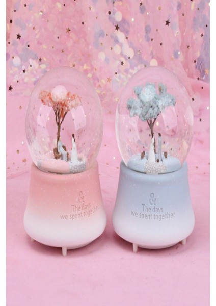 Romantik Aşıklar Büyük Boy Müzikli Işıklı Kar Küresi fırsatları