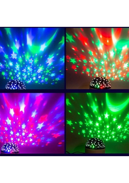 Bluetooth Hoparlör LED Sihirli Disko Topu - Star Master Yıldızlı-Aylı Gece Lambası