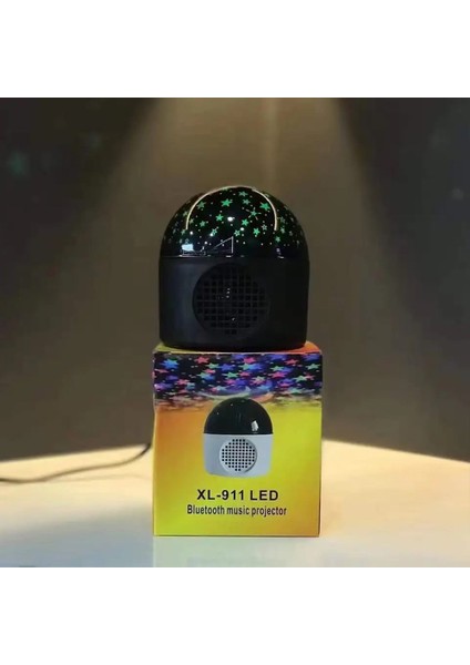 Bluetooth Hoparlör LED Sihirli Disko Topu - Star Master Yıldızlı-Aylı Gece Lambası