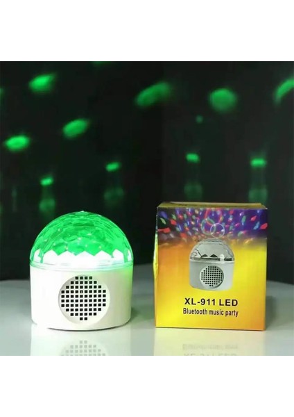 Bluetooth Hoparlör LED Sihirli Disko Topu - Star Master Yıldızlı-Aylı Gece Lambası