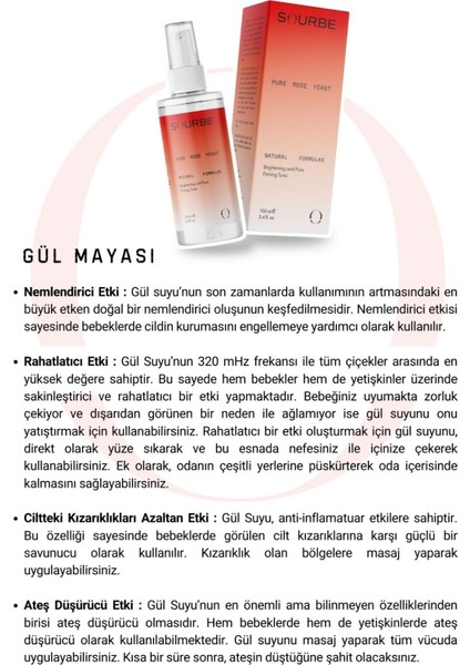 Gül Mayası Suyu Aydınlatıcı ve Sıkılaştırıcı Tonik %100 Saf Doğal 100 ml