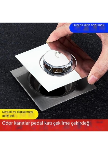 Banyo Yer Süzgeci Kapağı, Ayakla Çalıştırılan Yer Süzgeci, Koku Önleyici Açılır Çekirdek Kanalizasyon Tıkanma Önleyici, Koku Önleyici ve Böceklere Dayanıklı (Yurt Dışından) fiyatları